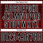 Black Custom Soccer Red-White Abstract Uniform Sublimation Jersey Geometric Shapes Black Custom Soccer Red-White Abstract Uniform Sublimation Jersey Geometric Shapes