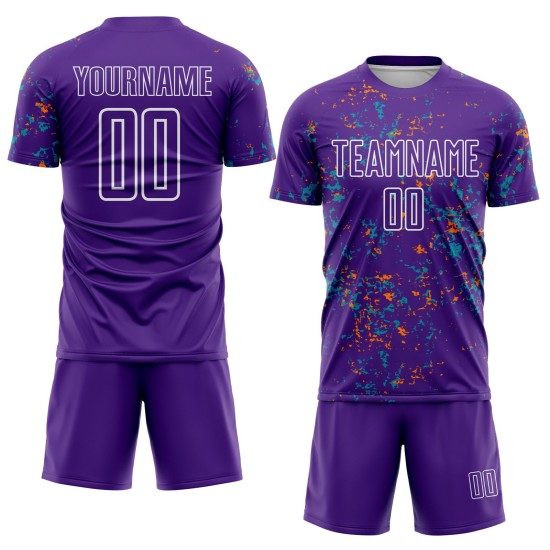 Orange-Teal Abstract Bay Uniform Soccer Purple Sublimation Fragment Jersey Art Custom Orange-Teal Abstract Bay Uniform Soccer Purple Sublimation Fragment Jersey Art Custom
