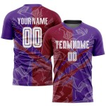 Uniform Graffiti Maroon-Purple Scratch Soccer Sublimation Jersey Pattern Custom Uniform Graffiti Maroon-Purple Scratch Soccer Sublimation Jersey Pattern Custom