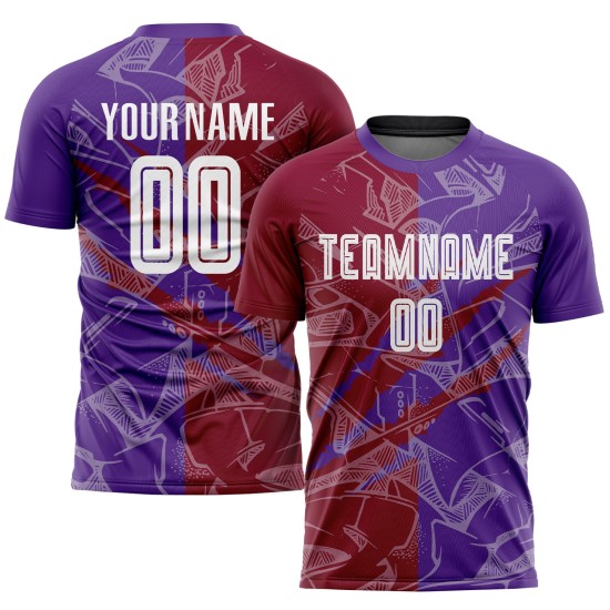 Uniform Graffiti Maroon-Purple Scratch Soccer Sublimation Jersey Pattern Custom Uniform Graffiti Maroon-Purple Scratch Soccer Sublimation Jersey Pattern Custom