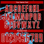 Uniform Art Sublimation Custom Black Red-Sky Splash Fragment Jersey Abstract Blue Soccer Uniform Art Sublimation Custom Black Red-Sky Splash Fragment Jersey Abstract Blue Soccer