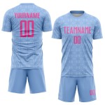 Light Shapes Geometric Jersey Uniform Soccer Custom Pink Blue Sublimation Light Shapes Geometric Jersey Uniform Soccer Custom Pink Blue Sublimation