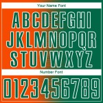 Uniform Custom Gradient Jersey Line Soccer Sublimation Green Kelly Orange-White Uniform Custom Gradient Jersey Line Soccer Sublimation Green Kelly Orange-White