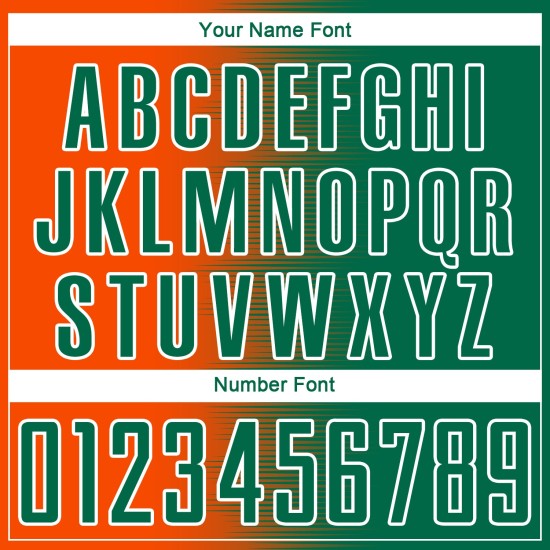 Uniform Custom Gradient Jersey Line Soccer Sublimation Green Kelly Orange-White Uniform Custom Gradient Jersey Line Soccer Sublimation Green Kelly Orange-White