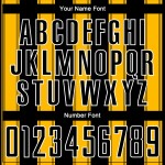 Uniform Gold-White Line Soccer Black Jersey Custom Sublimation Uniform Gold-White Line Soccer Black Jersey Custom Sublimation