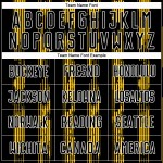 Sublimation Custom Jersey Black Yellow-White Soccer Uniform Line Sublimation Custom Jersey Black Yellow-White Soccer Uniform Line