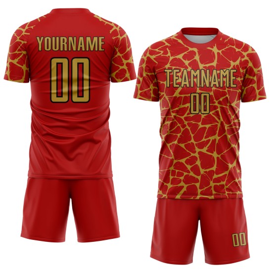 Splash Network Abstract Custom Jersey Sublimation Gold-Black Uniform Red Old Soccer Splash Network Abstract Custom Jersey Sublimation Gold-Black Uniform Red Old Soccer