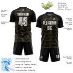 Soccer Jersey Custom Line White-Olive Uniform Black Sublimation Soccer Jersey Custom Line White-Olive Uniform Black Sublimation