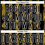 Sublimation Custom Jersey Black Yellow-White Soccer Uniform Line Sublimation Custom Jersey Black Yellow-White Soccer Uniform Line