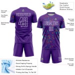 Orange-Teal Abstract Bay Uniform Soccer Purple Sublimation Fragment Jersey Art Custom Orange-Teal Abstract Bay Uniform Soccer Purple Sublimation Fragment Jersey Art Custom