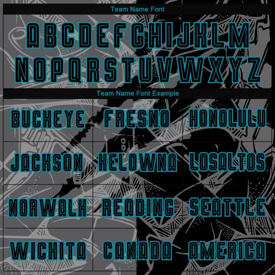 Uniform Graffiti Pattern Soccer Custom Gray-Teal Jersey Scratch Sublimation Steel Black Uniform Graffiti Pattern Soccer Custom Gray-Teal Jersey Scratch Sublimation Steel Black
