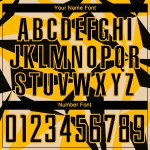 Uniform Custom Geometric Pattern Sublimation Jersey Gold Black Soccer Uniform Custom Geometric Pattern Sublimation Jersey Gold Black Soccer