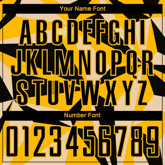 Uniform Custom Geometric Pattern Sublimation Jersey Gold Black Soccer Uniform Custom Geometric Pattern Sublimation Jersey Gold Black Soccer